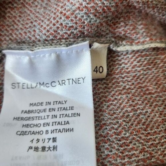 Stella McCartney Gray Swan Intarsia Ruffles Wool Sweater Italy Size 40 Size 8 - Picture 6 of 10